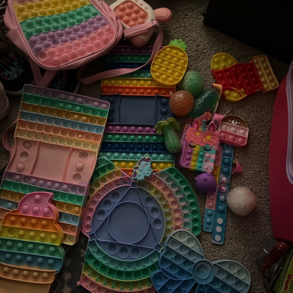 Rainbow Pop It Fidget Toy Set
